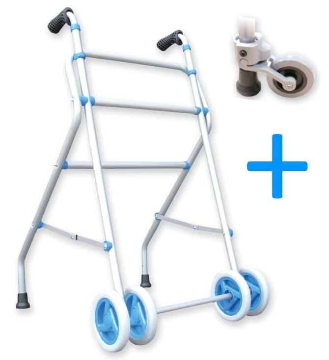 Andador Aluminio Plegable 4 Ruedas Azul - Image 8