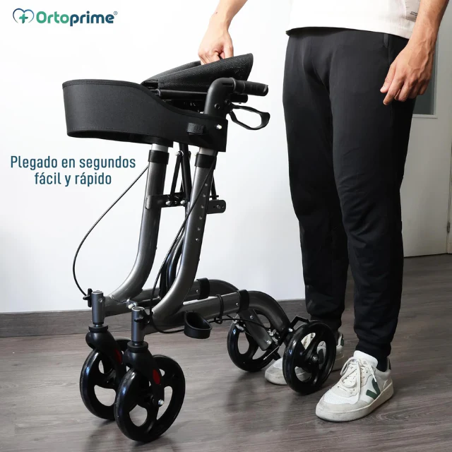 Andador Rollator con Asiento y Cesta para Exteriores - Image 4