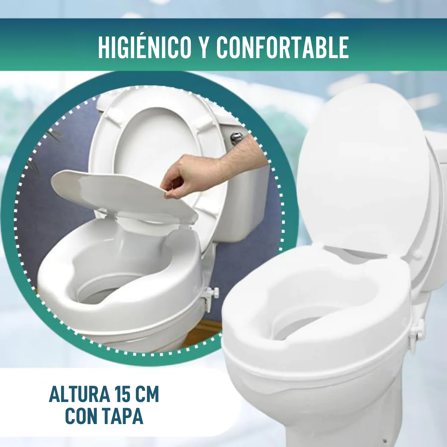 Elevador WC Adultos 15 cm | Alzador wc Universal - Image 5