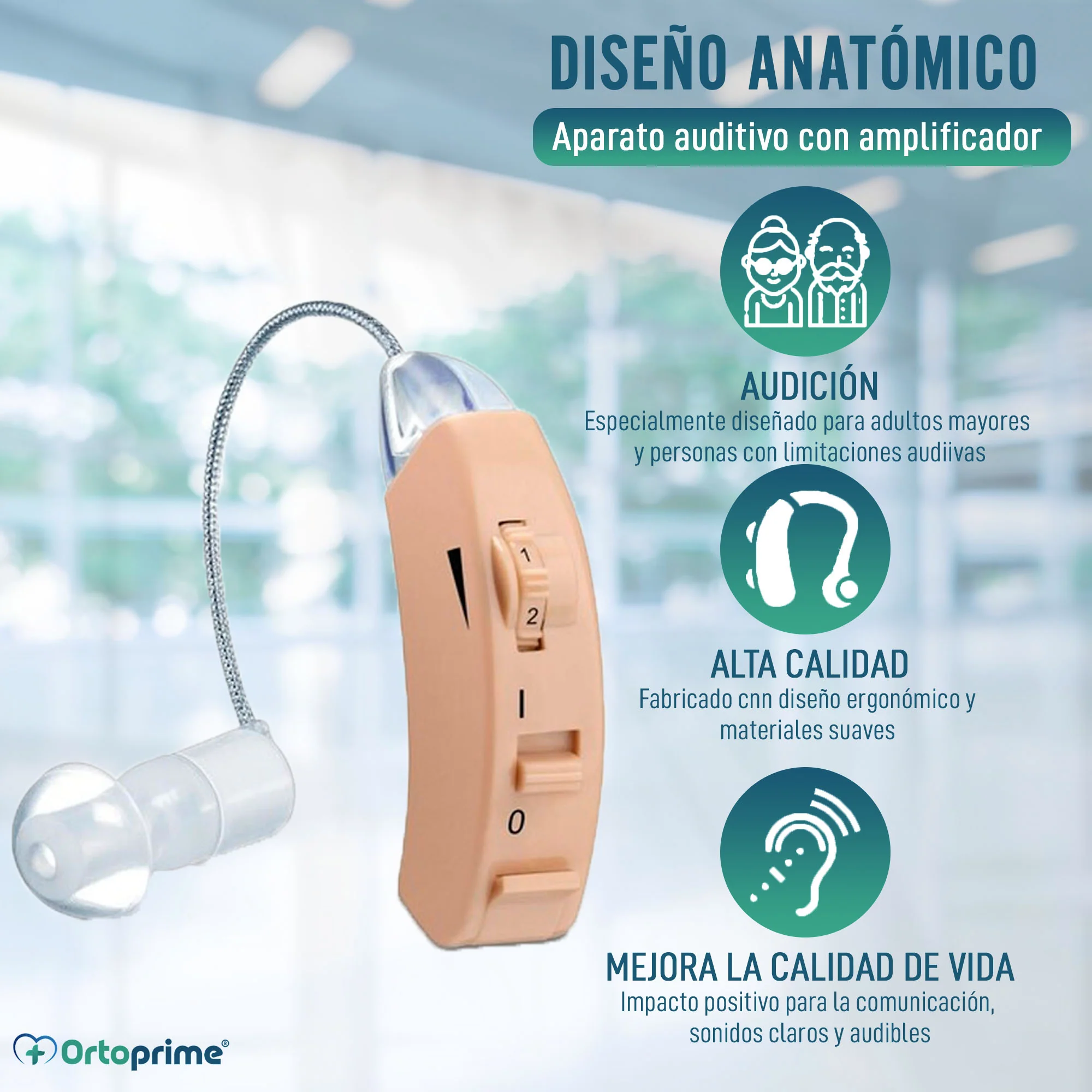 Audífonos con Amplificador y Volumen Regulable - Image 2