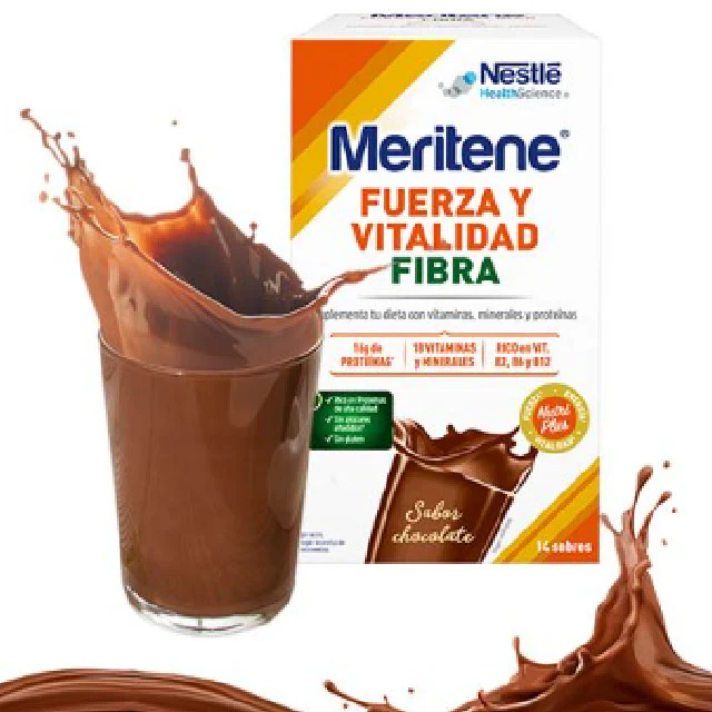 Meritene Batido Multivitamínico con Fibra de 2 Sabores | 15 Sobres - Image 2