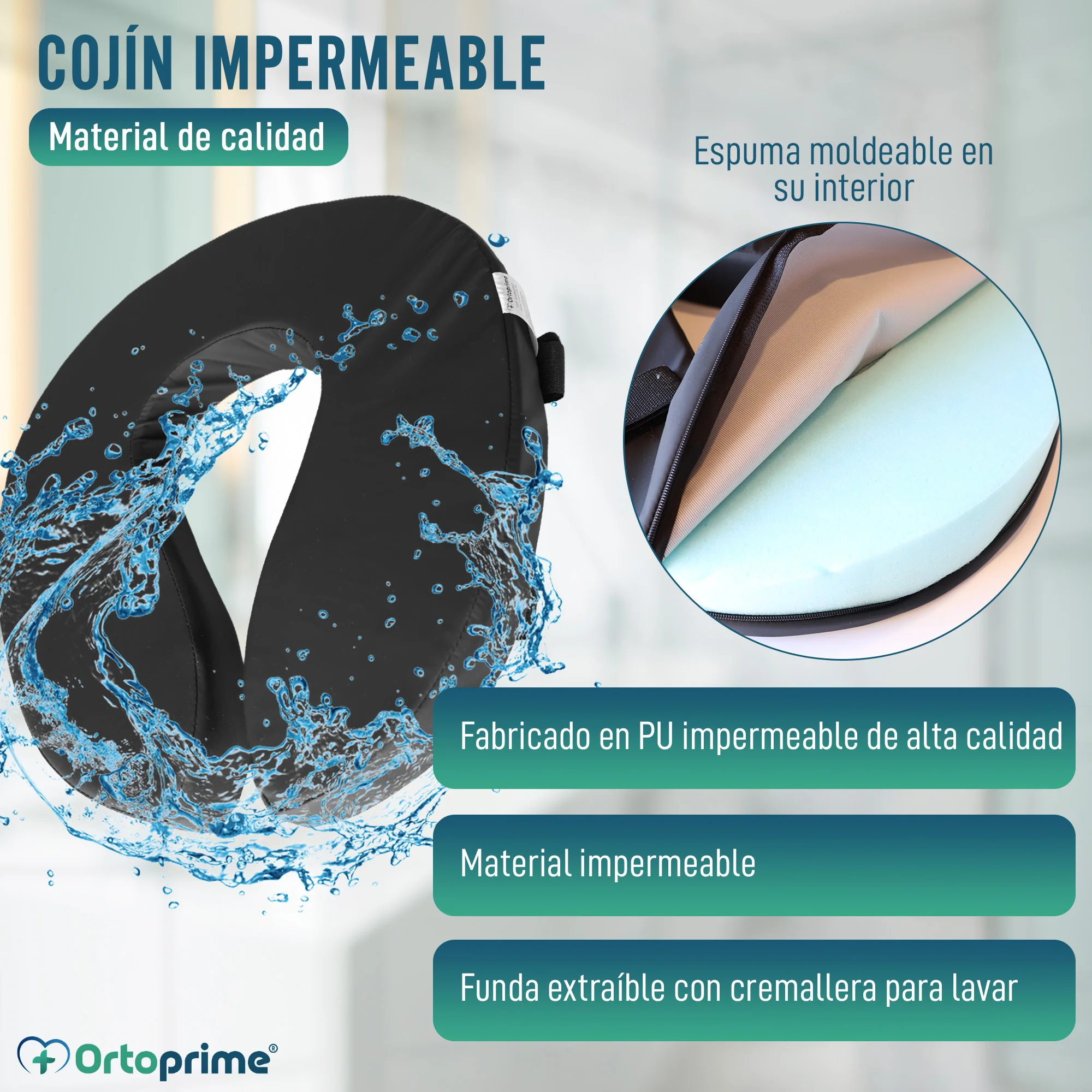Cojín Acolchado Inodoro con Funda Extraíble y Sujeción - Image 2