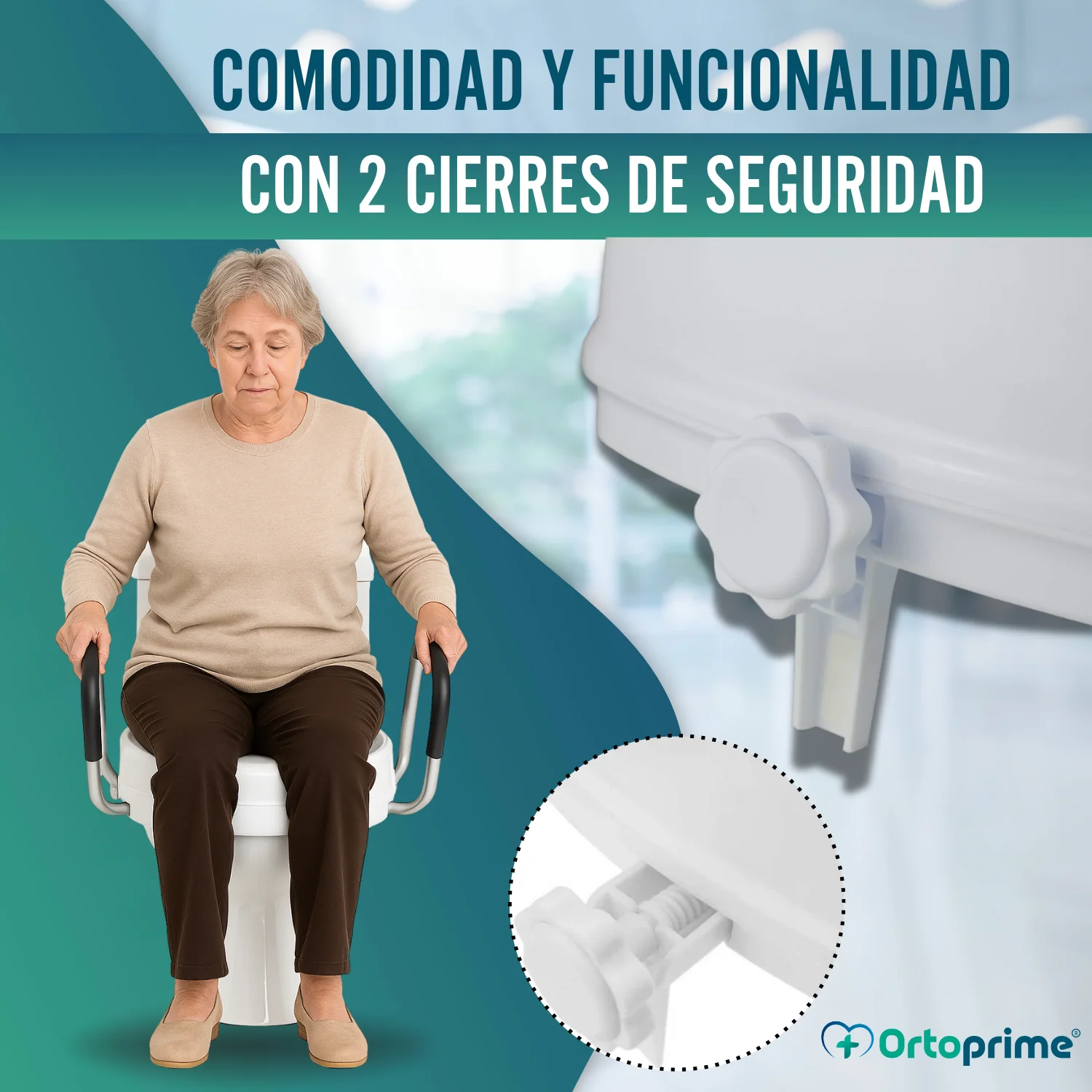 Elevador WC Adulto 10cm Tapa y Brazos | Alzador WC Universal - Image 6