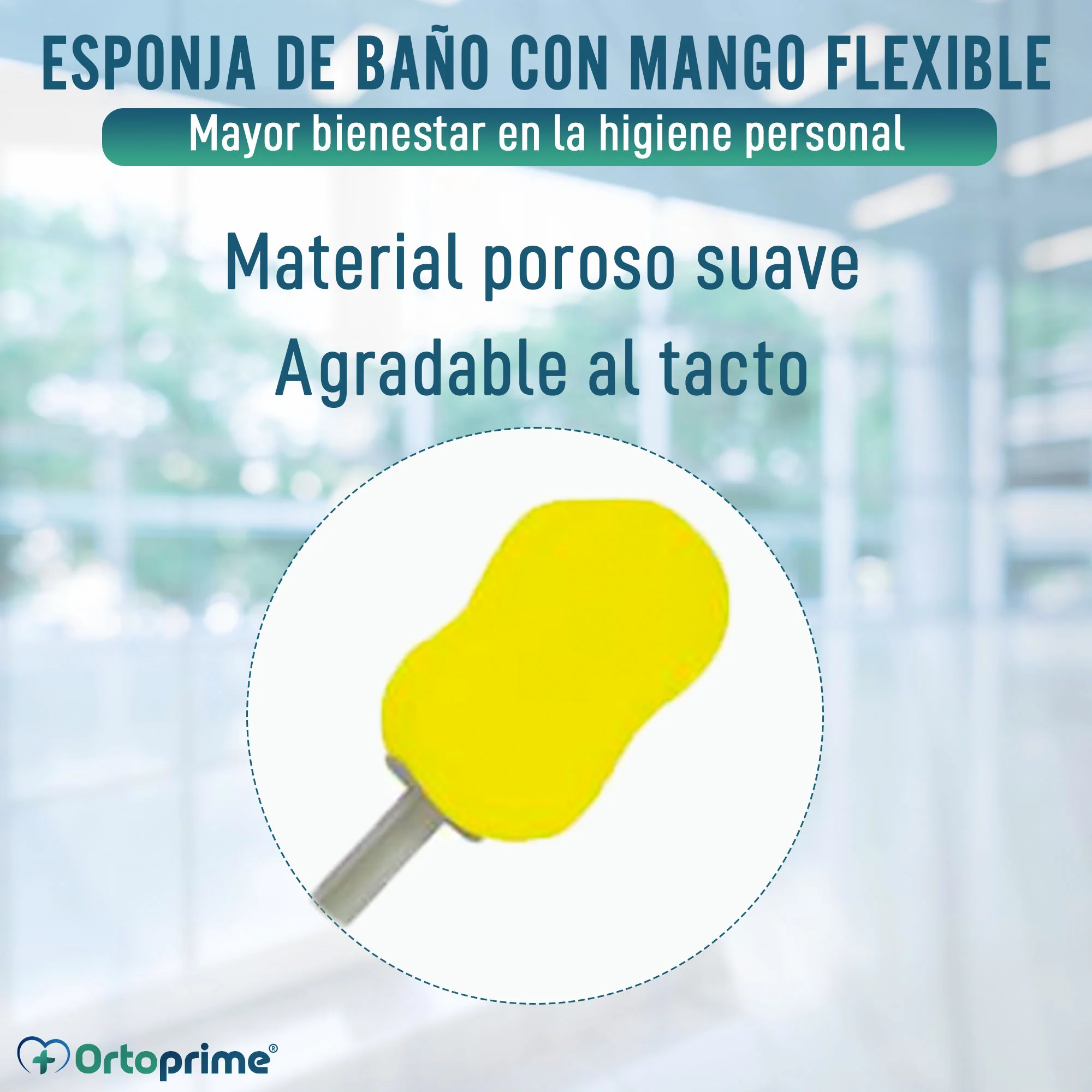 Esponja de Baño con Mango Largo y Flexible | Facilita la Higiene - Image 2