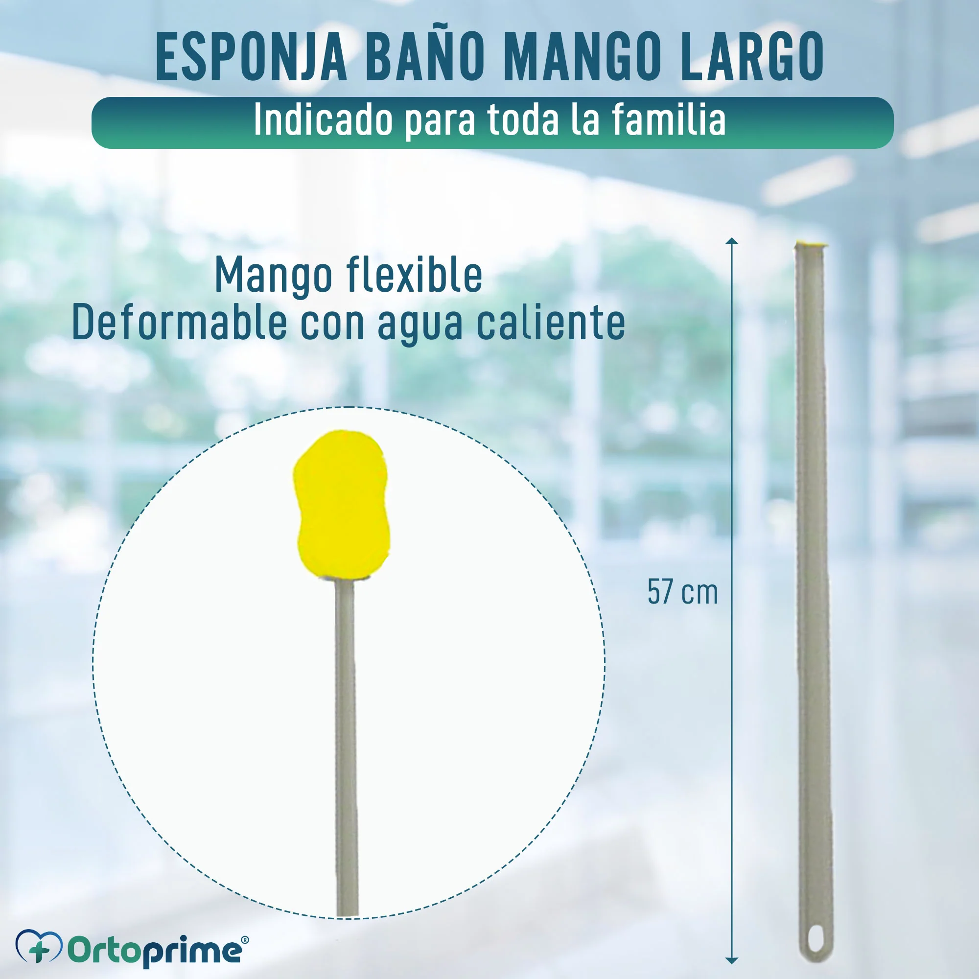 Esponja de Baño con Mango Largo y Flexible | Facilita la Higiene - Image 3