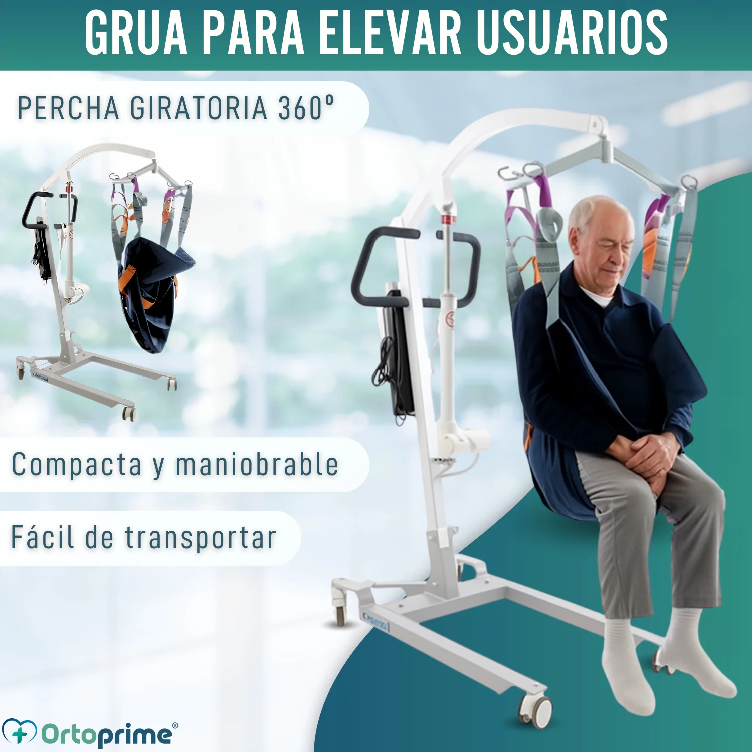 Grúa para Elevar Pacientes Alta Calidad | Arnés Incluido - Image 5