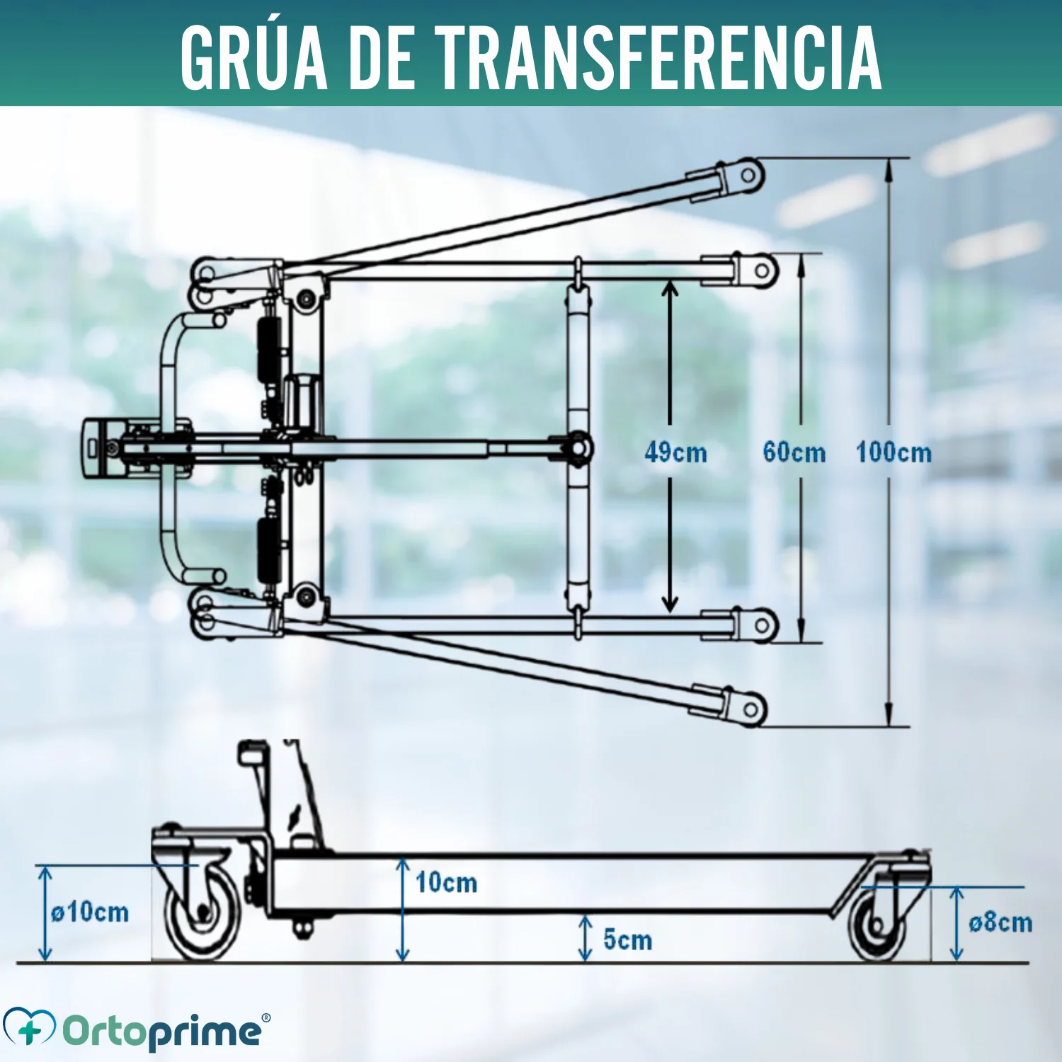 Grúa Ortopédica con Arnés para Soporte de Cabeza Incluido - Image 4