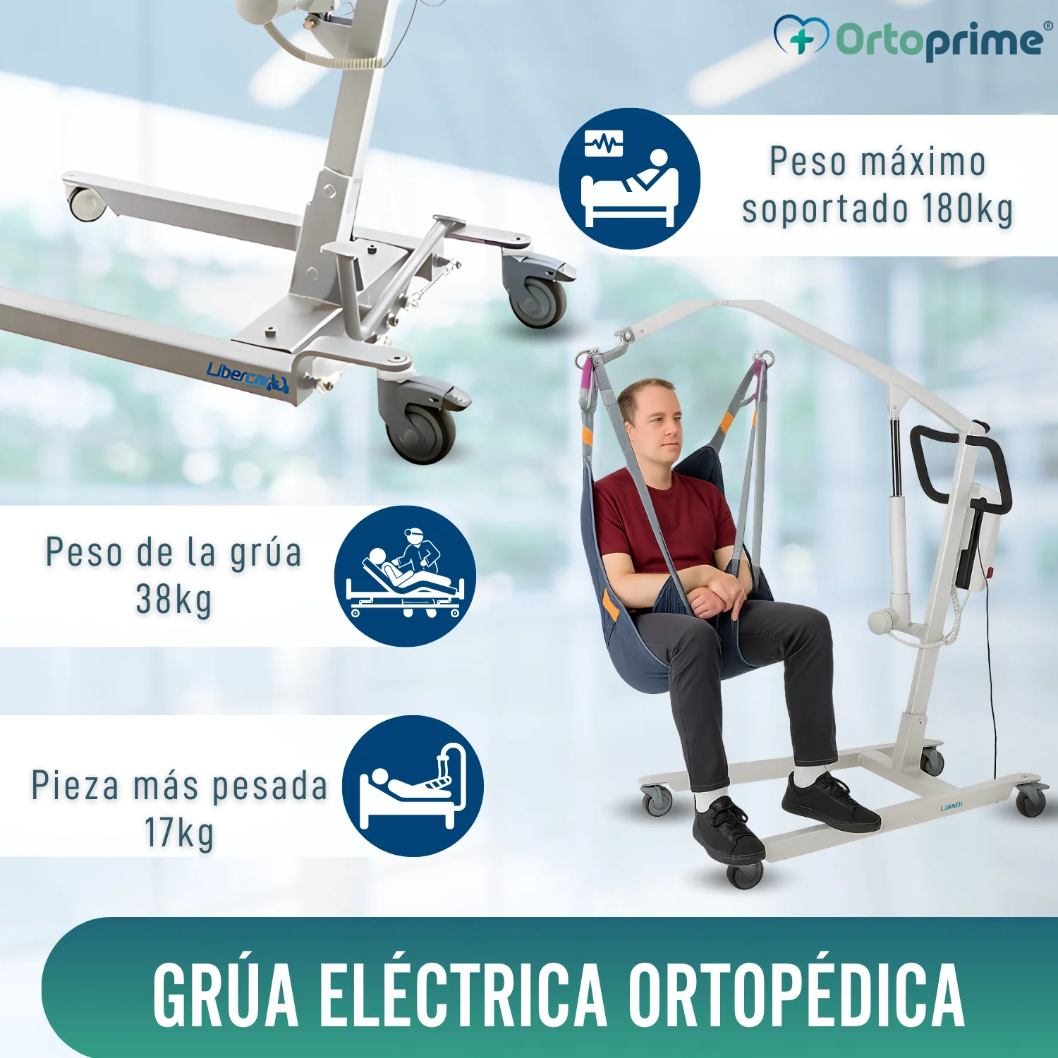 Grúa para Elevar Usuario con Arnés de Ajuste Rápido Incluido - Image 10