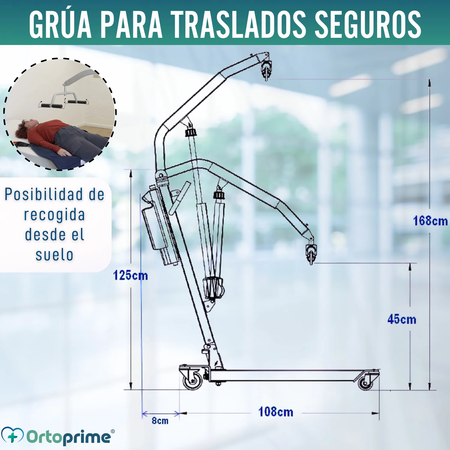 Grúa para Elevar Usuario con Arnés de Ajuste Rápido Incluido - Image 2