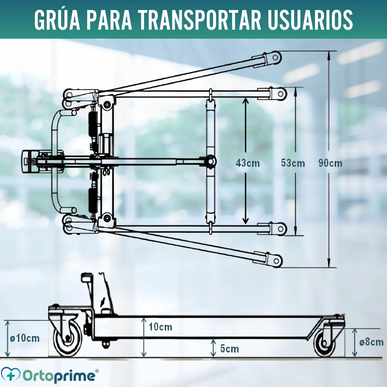 Grúa para Pacientes con Arnés de Ajuste Rápido Integrado - Image 4