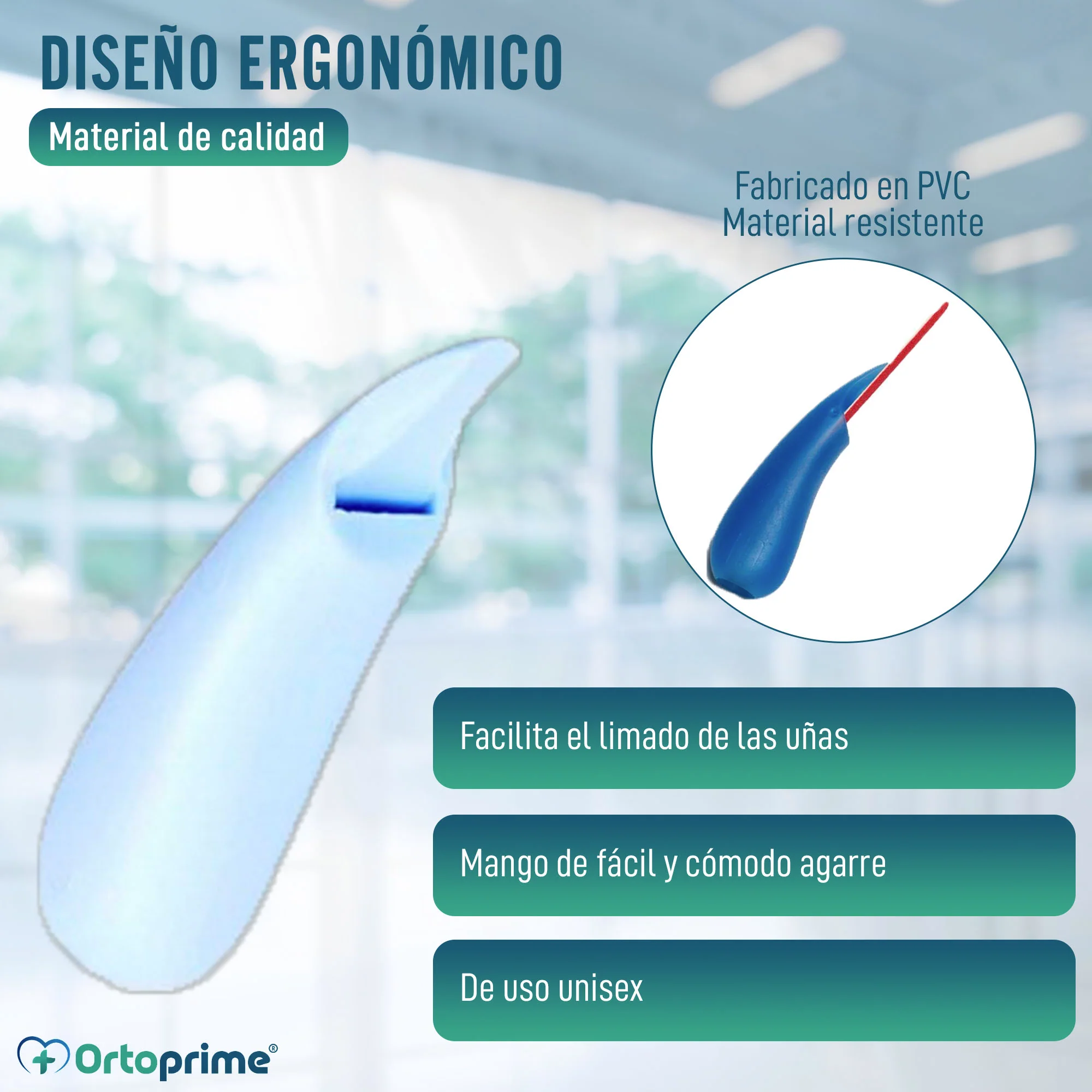 Lima para Uñas Mango Ergonómico + 3 Limas Profesionales - Image 2