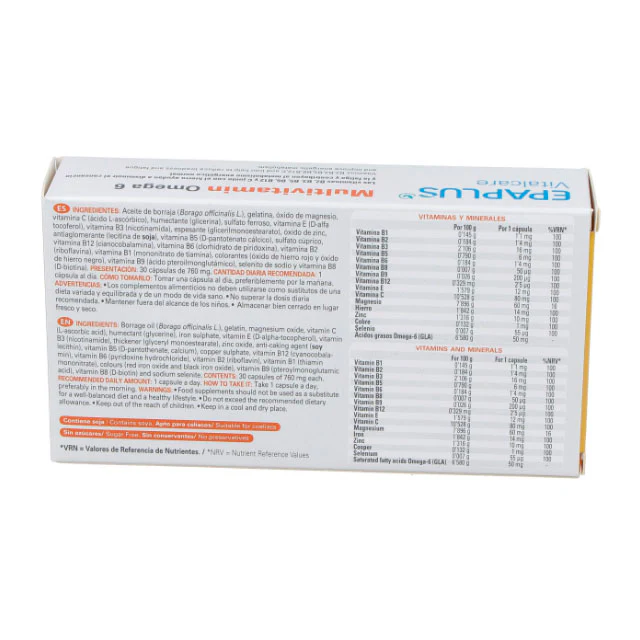 Multivitamínicos con Omega 6 y Minerales | 30 cápsulas - Image 4