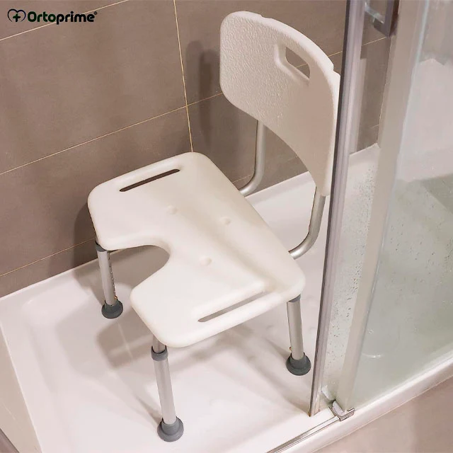 Silla de Ducha para Mayores Asiento en U y Altura Regulable - Image 6