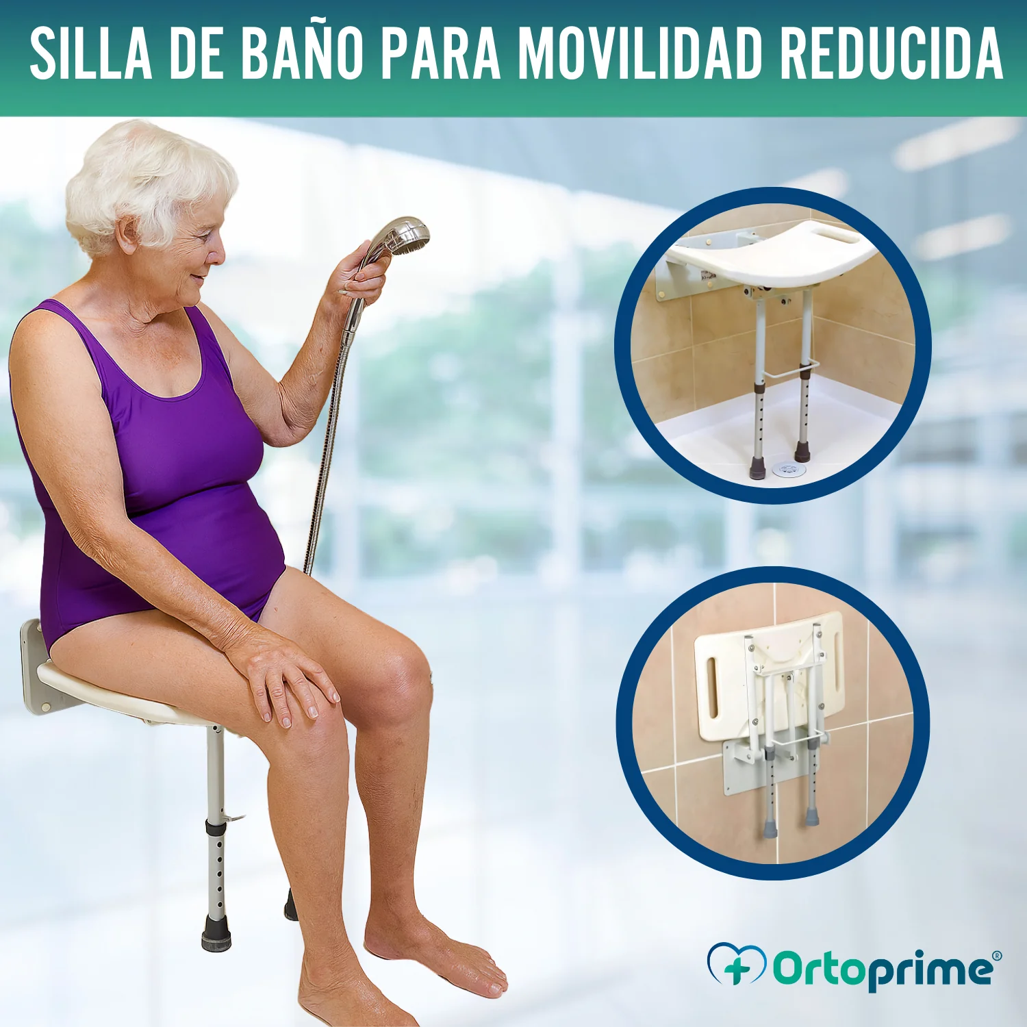 Taburete Abatible de Pared para Duchas | 2 Variantes - Image 9