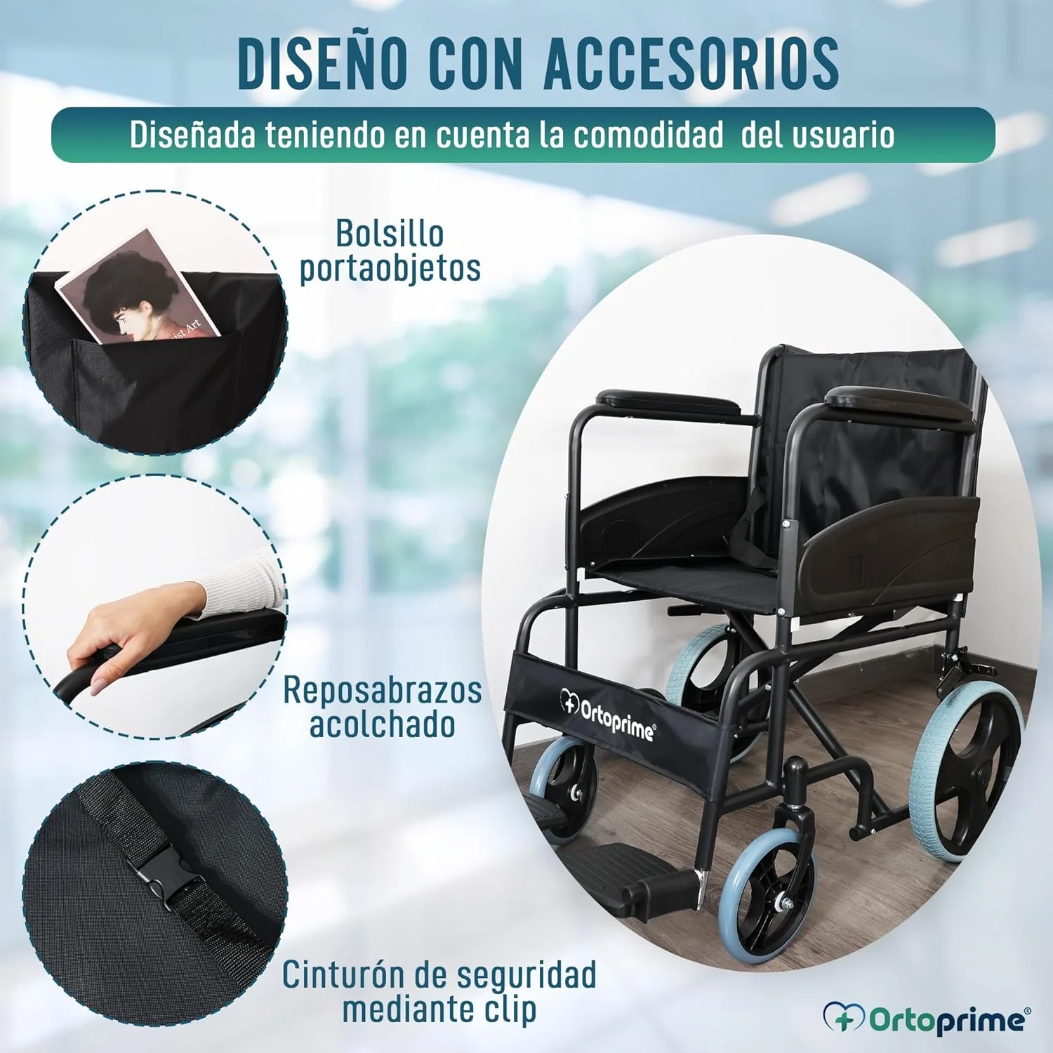 Silla de Ruedas Plegable Ligera Ortopédica - Image 3