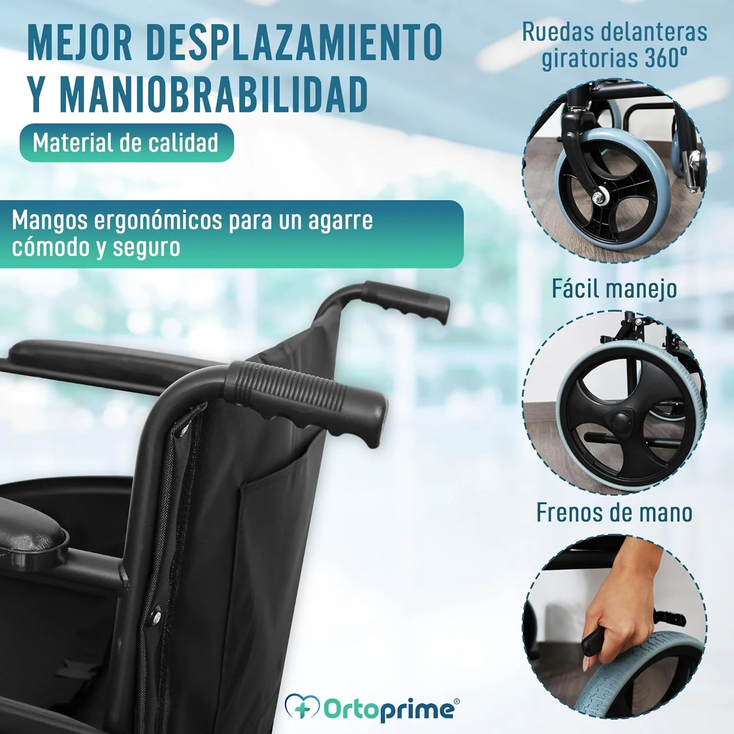 Silla de Ruedas Plegable Ligera Ortopédica - Image 6